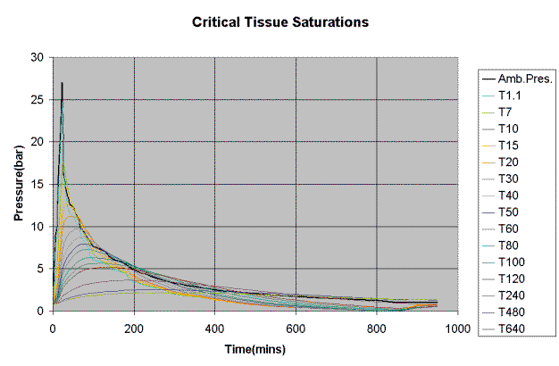 Sheck Exley 870ft Dr-X Trimix Dive CDM profile analysis critical tissue saturations