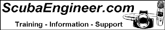 Scuba equipment service information and spare parts for regulators, compressors, scuba tank visual & hydrostatic testing