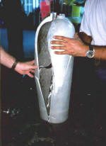 exploded scuba tank bomb