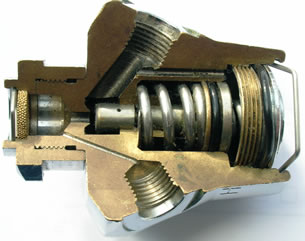scuba regulator cut away photo showing all internal spare parts